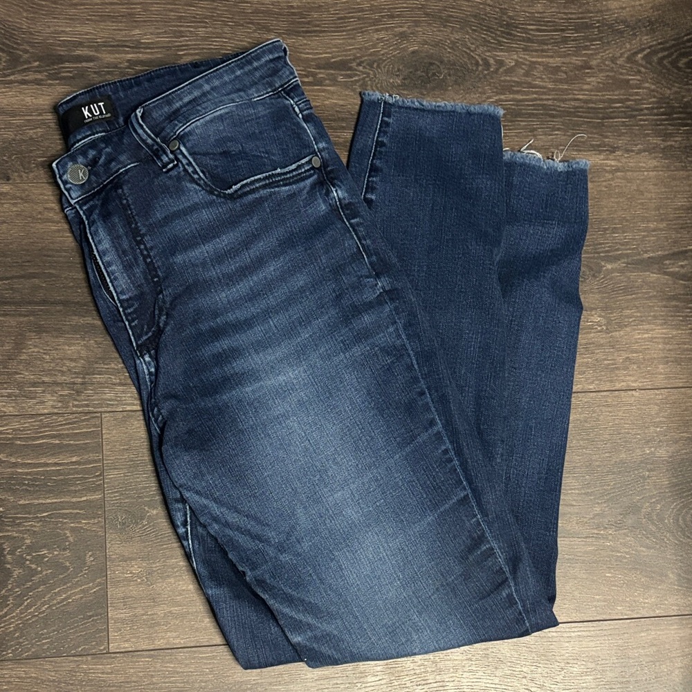 Kut from the Kloth Women's Dark Blue High Rise Skinny Jeans - Picture 7 of 7
